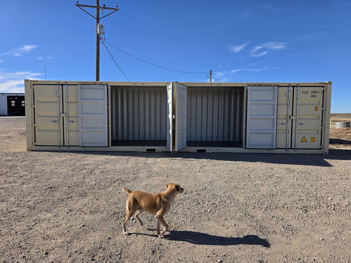 1-Trip 40-foot high cube open side 4 bay container