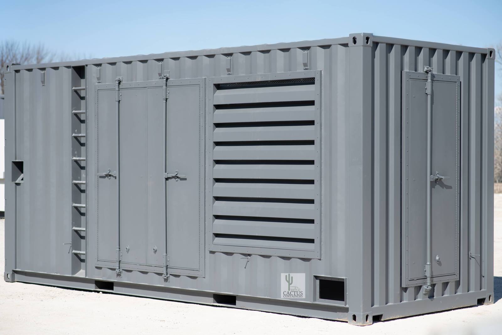 Finished generator enclosure built by Cactus Containers