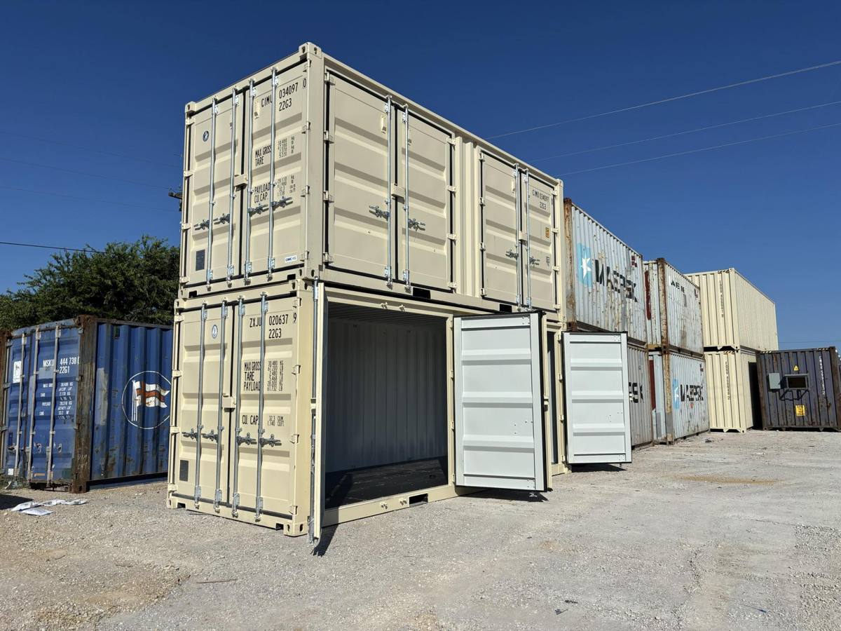 1-Trip 20-foot standard open side 2 bay container